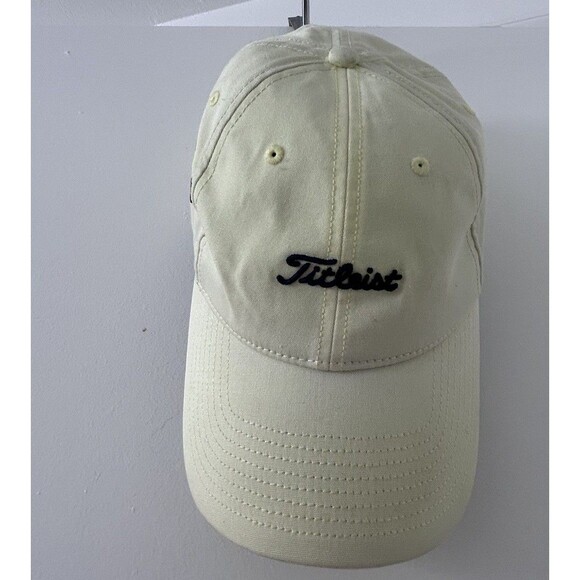 Titleist Yellow & Navy Cap Golf Clubs⛳️ Crest On Side Titleist Ribbon Inside Hat - Picture 4 of 14